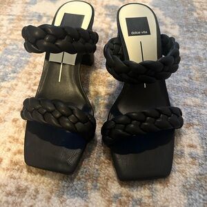 Dolce Vita Black Double Braided Sandals